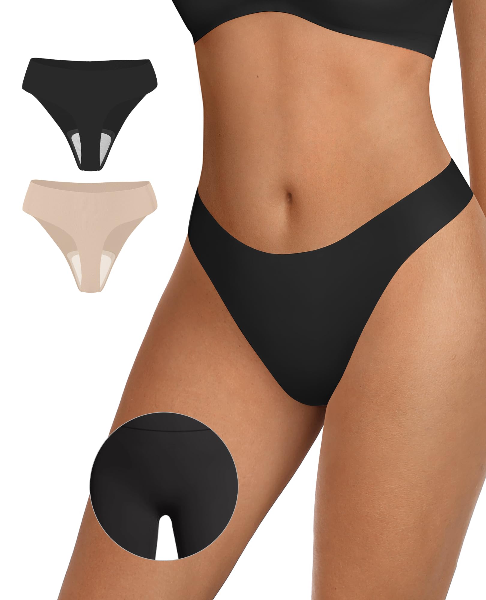 OEAK Seamless Thongs for Women Invisible Thongs