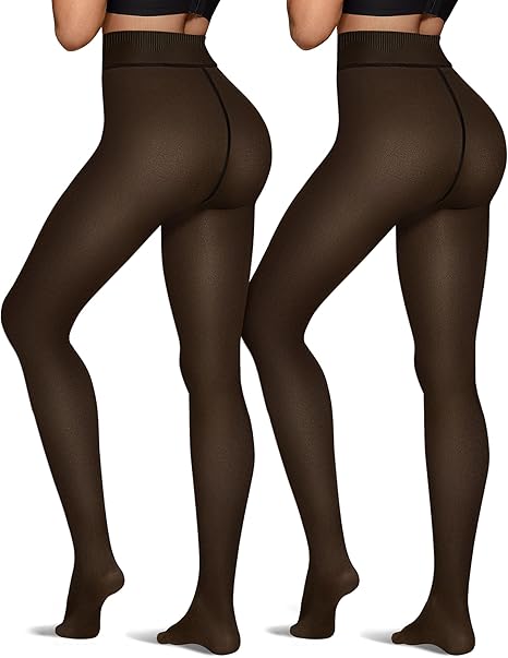 2 Pairs Fleece Lined Tights